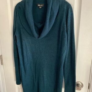 AB Studio Teal Cowl Neck Sweater